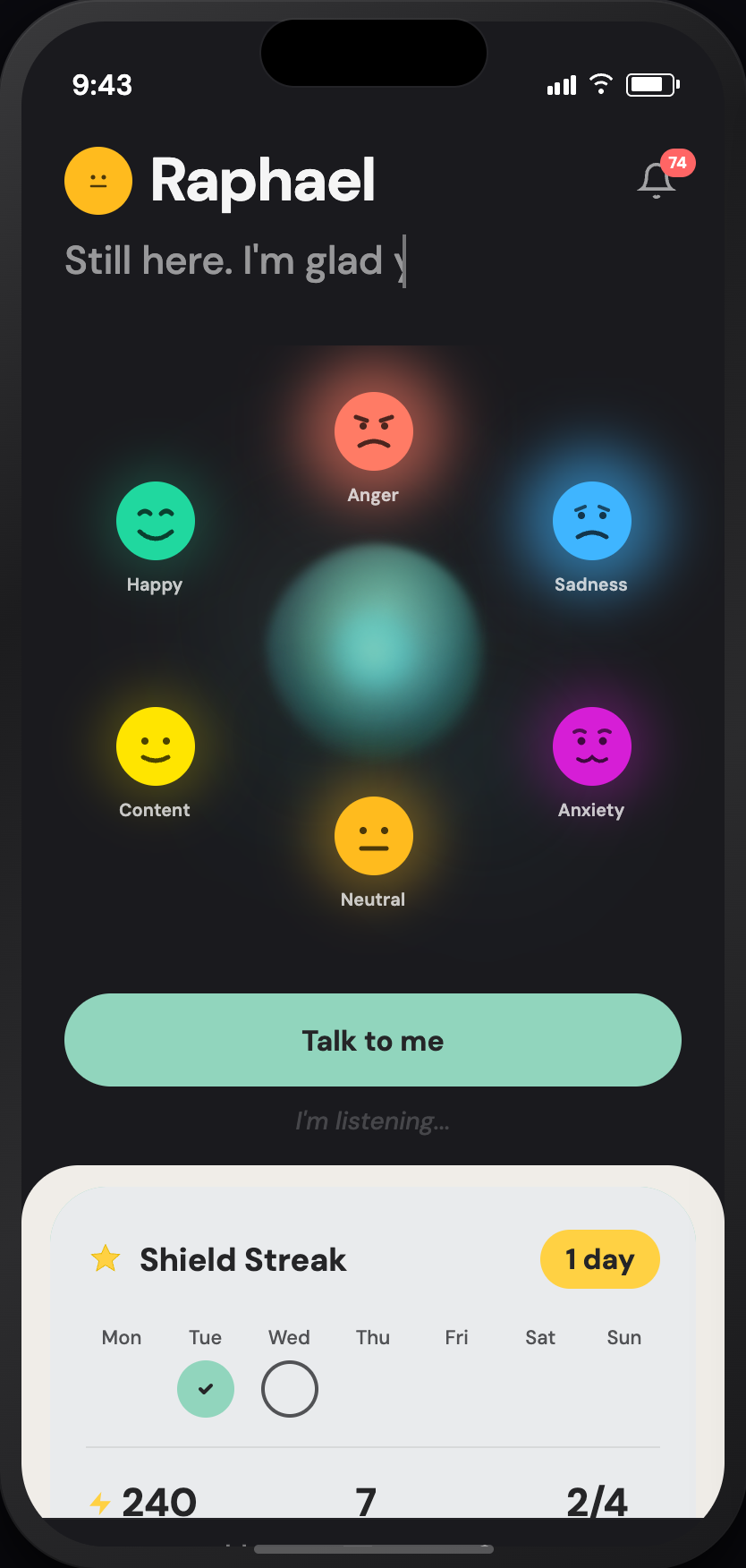 Twella emotion orbit home screen